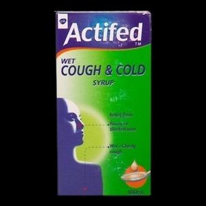 Actifed Cold Syrup 100ml for cold relief and respiratory wellness support in Nigeria pharmacy