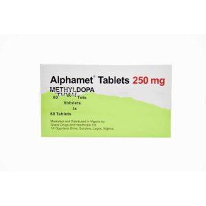 Alphamet Methyldopa 250mg Tablets, 60 Tablets