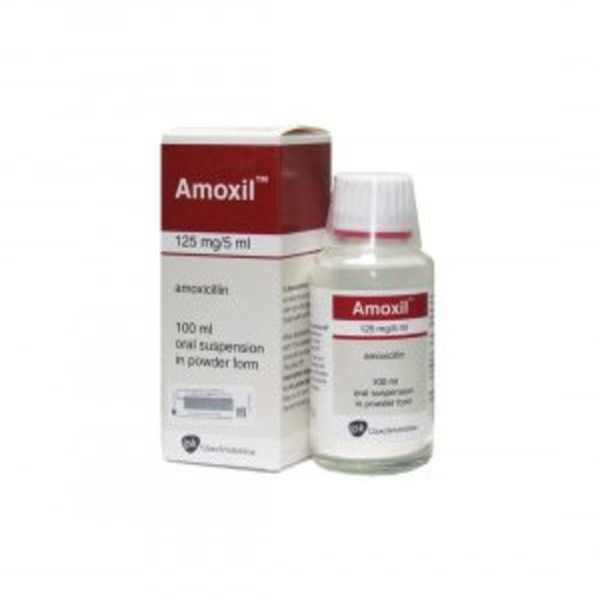 Amoxil 125mg Suspension - Amoxicillin 125mg/5ml, 100ml