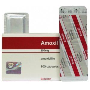 Amoxil 250mg Capsules, 10 Capsules