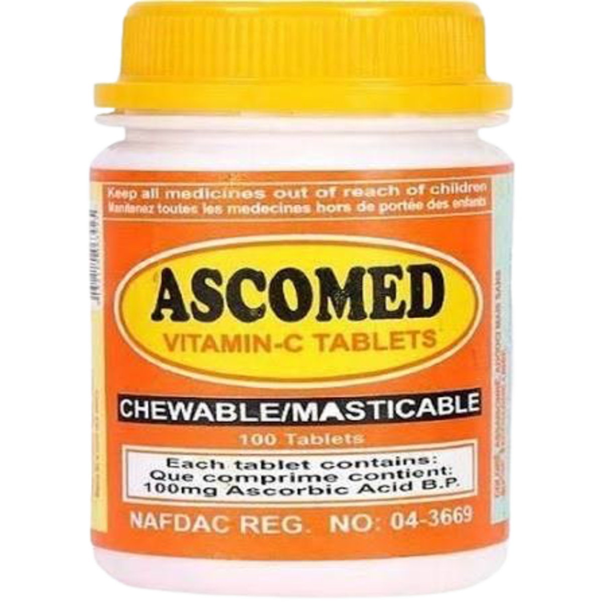 Ascomed Vitamin C 100 Tablets vitamin C supplement for immune system support antioxidant protection collagen formation and daily wellness maintenance in Nigeria pharmacy