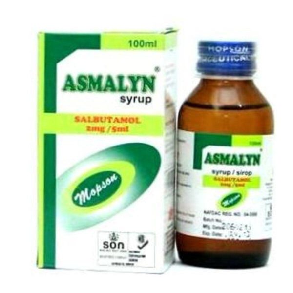 Asmalyn Syrup Salbutamol 2mg/5ml, 100ml