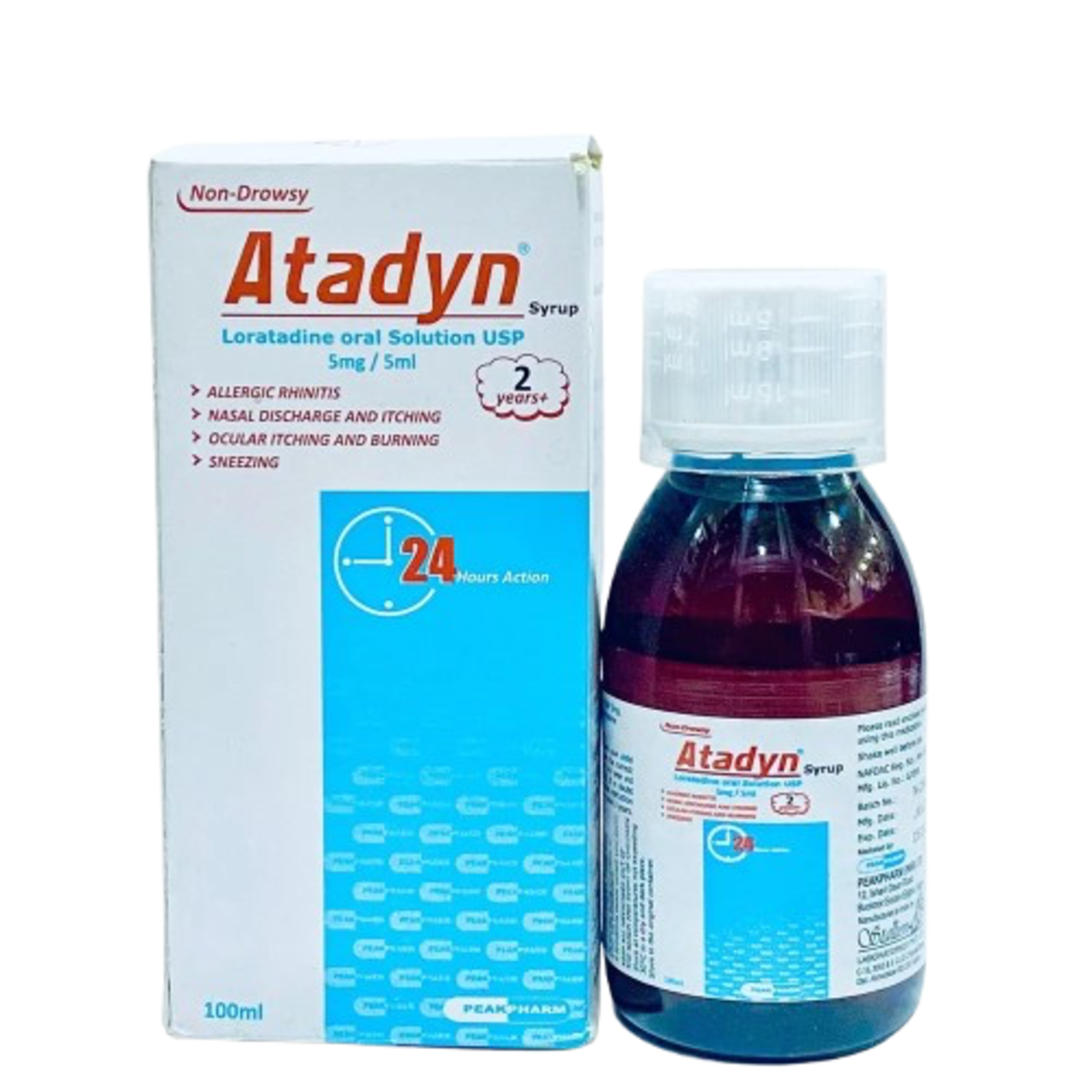 Atadyn Syrup Loratadine oral solution for children allergy relief in Nigeria pharmacy