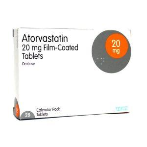 Atorvastatin 20mg Tablets, 28 Tablets