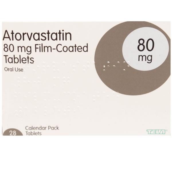 Atorvastatin 80mg Tablets, 28 Tablets