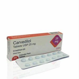 Carvedilol 25mg Tablets, 28 Tablets