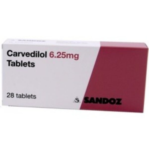 Carvedilol 6.25mg Tablets, 28 Tablets