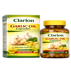 Clarion Garlic Oil Capsules, 100 Capsules | Heart Health, Immune & Antioxidant Garlic Oil Supplement | Asset Pharmacy Nigeria