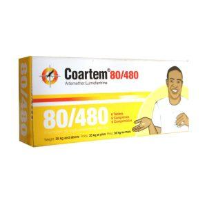 Coartem Adult 80/480mg Tablets, 6 Tablets