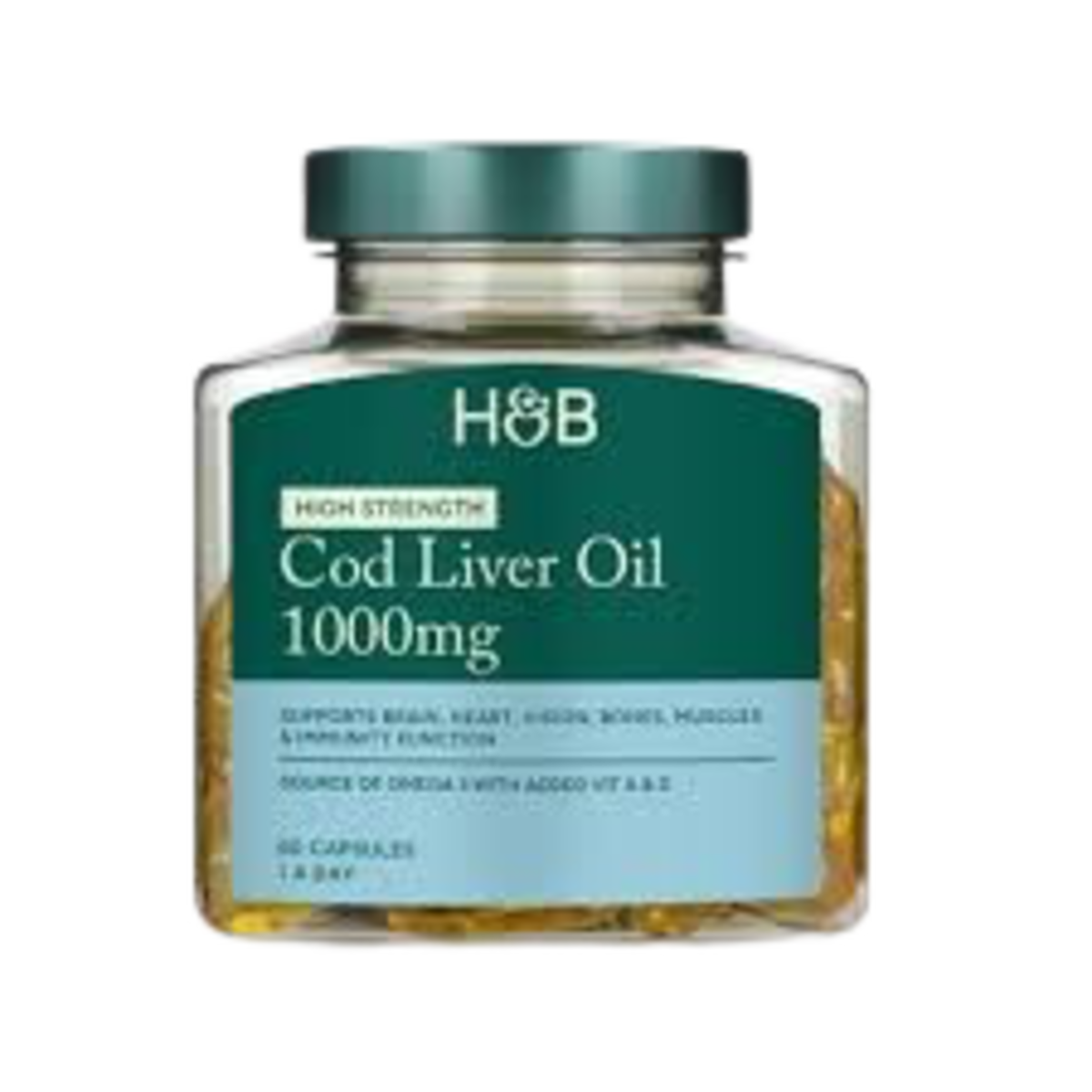 Cod Liver Oil High Strength 1000mg Capsules 180 Capsules omega 3 supplement with vitamins A and D for daily wellness support in Nigeria pharmacy