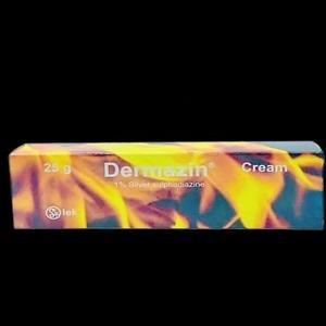 Dermazin Cream 25g for burn wound care skin protection and antibacterial support in Nigeria pharmacy