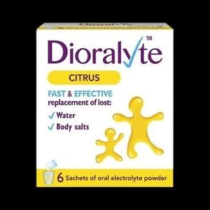 Dioralyte Citrus 6 Sachets oral rehydration salts for dehydration support electrolyte replacement and fluid balance management in Nigeria pharmacy