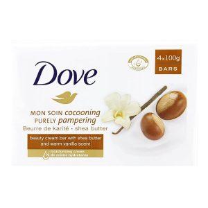 Dove Purely Pampering Shea Butter Beauty Cream Bar, 4 x 100g