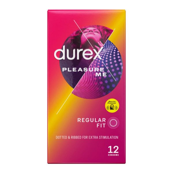 Durex Pleasure Me - Dotted and Ribbed Condoms, 12 Condoms