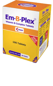 Em-B-Plex Tabs 100 Tablets | Vitamin B Complex Supplement for Energy, Nervous System & Daily Wellness | Asset Pharmacy Nigeria