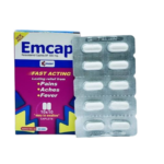Emcap Tablets 100 tablets for pain relief headaches and fever support in Nigeria pharmacy