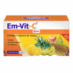 Emvit-C Chewable Vitamin C 100mg | Chewable Vitamin C Supplement for Immune Support, Antioxidant Protection & Healthy Skin | Asset Pharmacy Nigeria