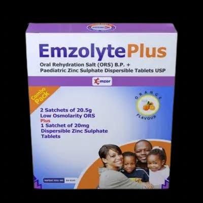 Emzolyte Plus with 20mg Zinc Tablet for oral rehydration support zinc supplementation diarrhoea management and electrolyte balance in Nigeria pharmacy