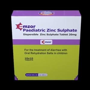 Emzor Paediatric Zinc Sulphate Tablets 10 Tablets for zinc supplementation during childhood diarrhoea and paediatric digestive support in Nigeria pharmacy