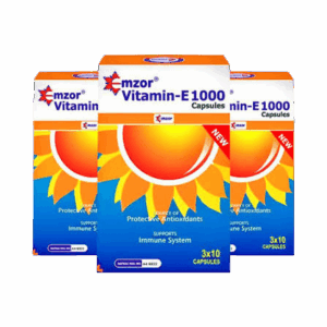 Emzor Vitamin E 1000mg Capsules 30 Caps | High-Strength Vitamin E Antioxidant Supplement for Healthy Skin & Immune Support | Asset Pharmacy Nigeria