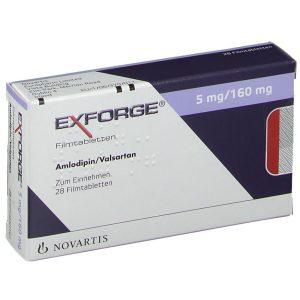 Exforge 5/160mg Tablets, 28 Tablets