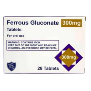 Ferrous Gluconate 300mg Tablets 28 Tablets prescription iron supplement formulated to help prevent and treat iron deficiency anaemia by supporting healthy haemoglobin production, red blood cell formation and normal oxygen transport, original Ferrous Gluconate 300mg Tablets available from Asset Pharmacy