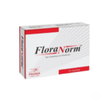Floranorm 10 Sachets probiotic supplement containing Saccharomyces boulardii for digestive health support intestinal flora balance and gut wellness in Nigeria pharmacy