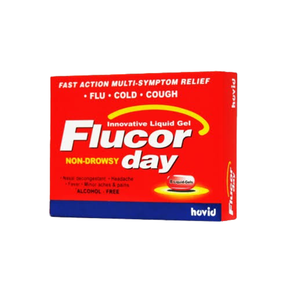 Flucor Day Non Drowsy Liqui Gels 8 Capsules for daytime cold flu and respiratory wellness support in Nigeria pharmacy
