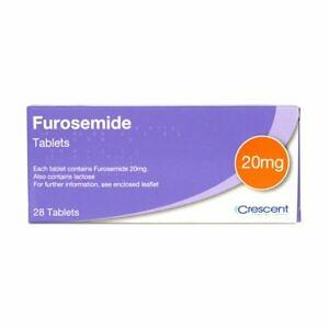 A blister pack of Furosemide 20mg Tablets is featured against a clean background. The pack contains several tablets, each embossed with a dose indicator. The packaging is minimalistic, focusing on the essential information like dosage strength, aiming to provide clarity and ease of identification for effective management of fluid retention and high blood pressure