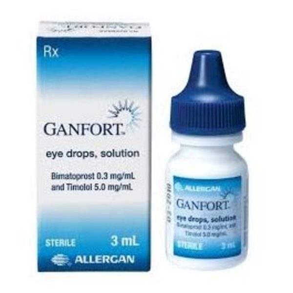 Ganfort Eye Drops, Bimatoprost Timolol Eye Drops, 3ml