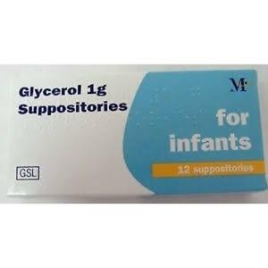 Glycerin 1g Suppositories Infant Size 12 suppositories for infant bowel care and constipation relief in Nigeria pharmacy