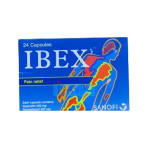 Ibex 200 325 30MG tablets for pain relief headaches fever and body aches in Nigeria pharmacy
