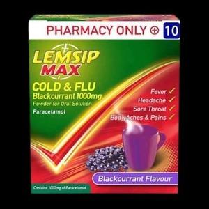 Lemsip Max Cold And Flu Blackcurrant Tea 5 Sachets for cold flu and respiratory wellness support in Nigeria pharmacy