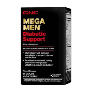 Mega Men Diabetic Support Capsules 90 Capsules men’s multivitamin and nutritional supplement formulated to support daily wellness, energy metabolism and nutritional needs associated with healthy glucose management, genuine Mega Men supplement available from Asset Pharmacy Nigeria