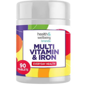Multivitamins and Minerals Plus Iron Tablets 90 Tablets complete daily nutritional supplement with iron vitamins and minerals for wellness support in Nigeria pharmacy