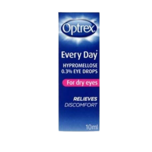 Optrex Hypromellose Eye Drops 10ml for dry eye relief artificial tear lubrication soothing irritated eyes and long lasting eye moisture support in Nigeria pharmacy