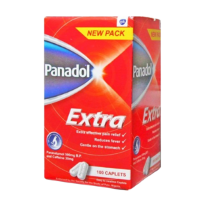 Panadol Extra Pain Relief Caplets for headache fever and body pain relief in Nigeria pharmacy