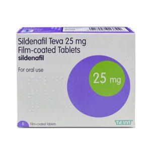 Sildenafil 25mg Tablets, 4 Tablets