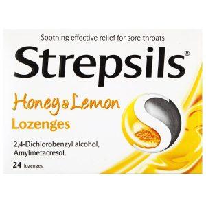 Strepsils Soothing Honey and Lemon Lozenges, 24 Lozenges