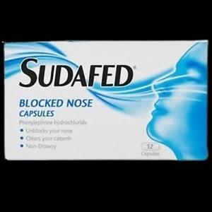 Sudafed Blocked Nose Capsules 12 Capsules for nasal congestion and respiratory wellness support in Nigeria pharmacy