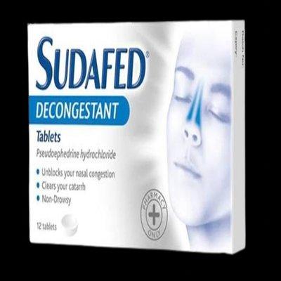 Sudafed Decongestant Tablets Pseudoephedrine 60mg 12 Tablets | Nasal Congestion Relief Support Nigeria | Asset Pharmacy