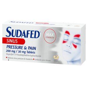 Sudafed Sinus Pressure and Pain Tablets, 24 Tablets