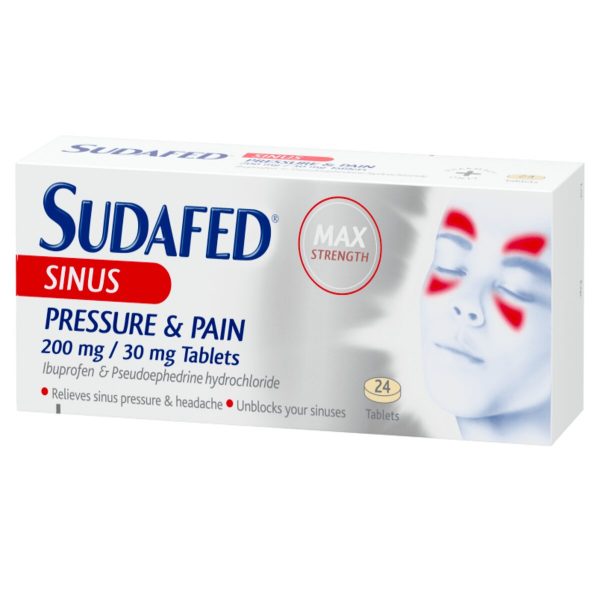 Sudafed Sinus Pressure and Pain Tablets, 24 Tablets