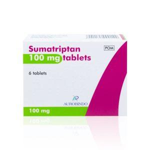 Sumatriptan 100mg Tablets, 6 tablets