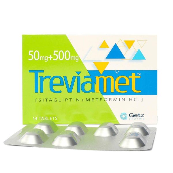 Treviamet 50mg 500mg - Sitagliptin Metformin, 14 Tablets