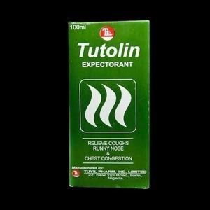 Tutolin Expectorant 100ml for cough relief and respiratory wellness support in Nigeria pharmacy