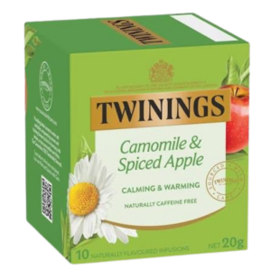 Twinings Warming Camomile and Spiced Apple Pack Size 20 herbal tea with camomile and spiced apple for comforting wellness support relaxing tea enjoyment and daily refreshment in Nigeria pharmacy