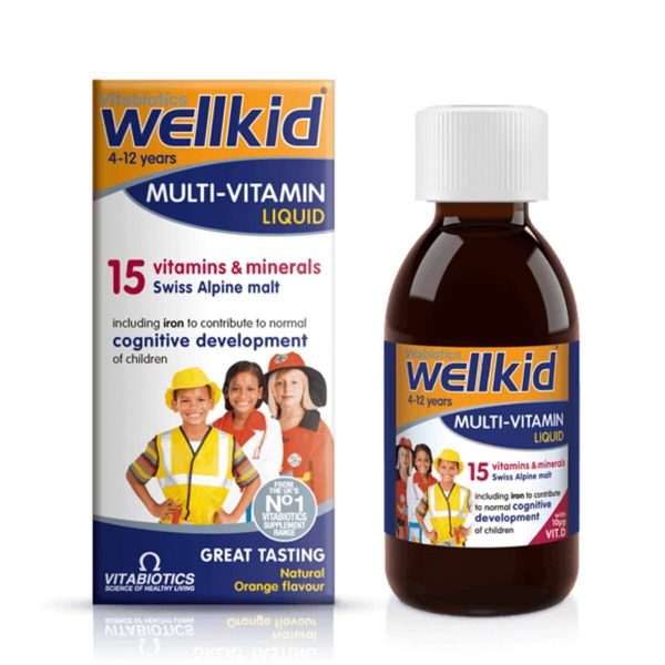 Wellkid Multi Vitamin Liquid For 4 To 12 Years, 150ml