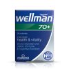 Vitabiotics Wellman 70+ Tablets, 30 Tablets – senior men’s multivitamin supplement formulated with essential vitamins, minerals, and antioxidants to support heart, brain, immune health, and vitality in men aged 70 and over.