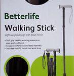 Betterlife Walking Stick- Black 84-94CM